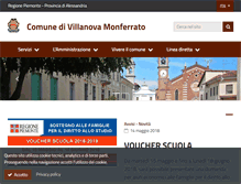 Tablet Screenshot of comune.villanovamonferrato.al.it